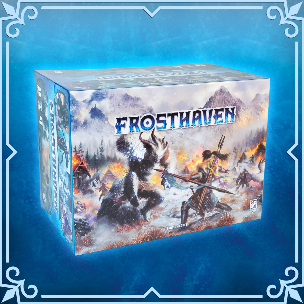 Frosthaven cooperative board game box cover art