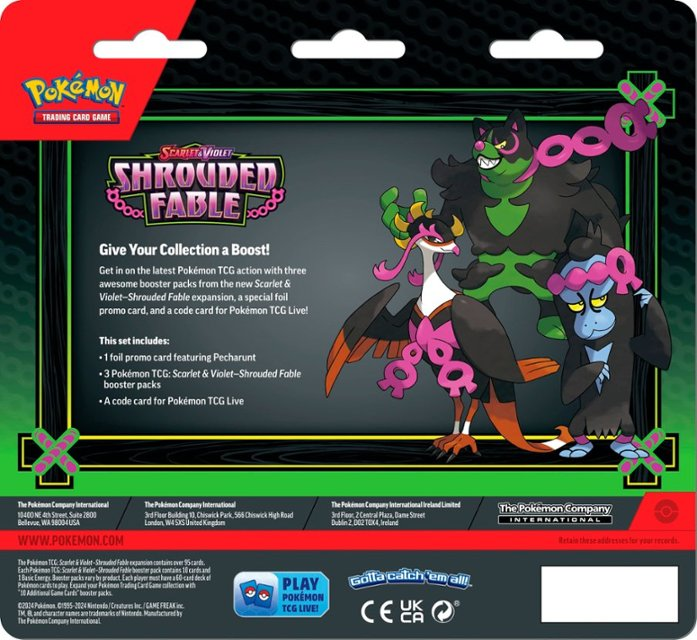 Pokemon: Scarlet & Violet 6.5 - Shrouded Fable 3-Booster Blister