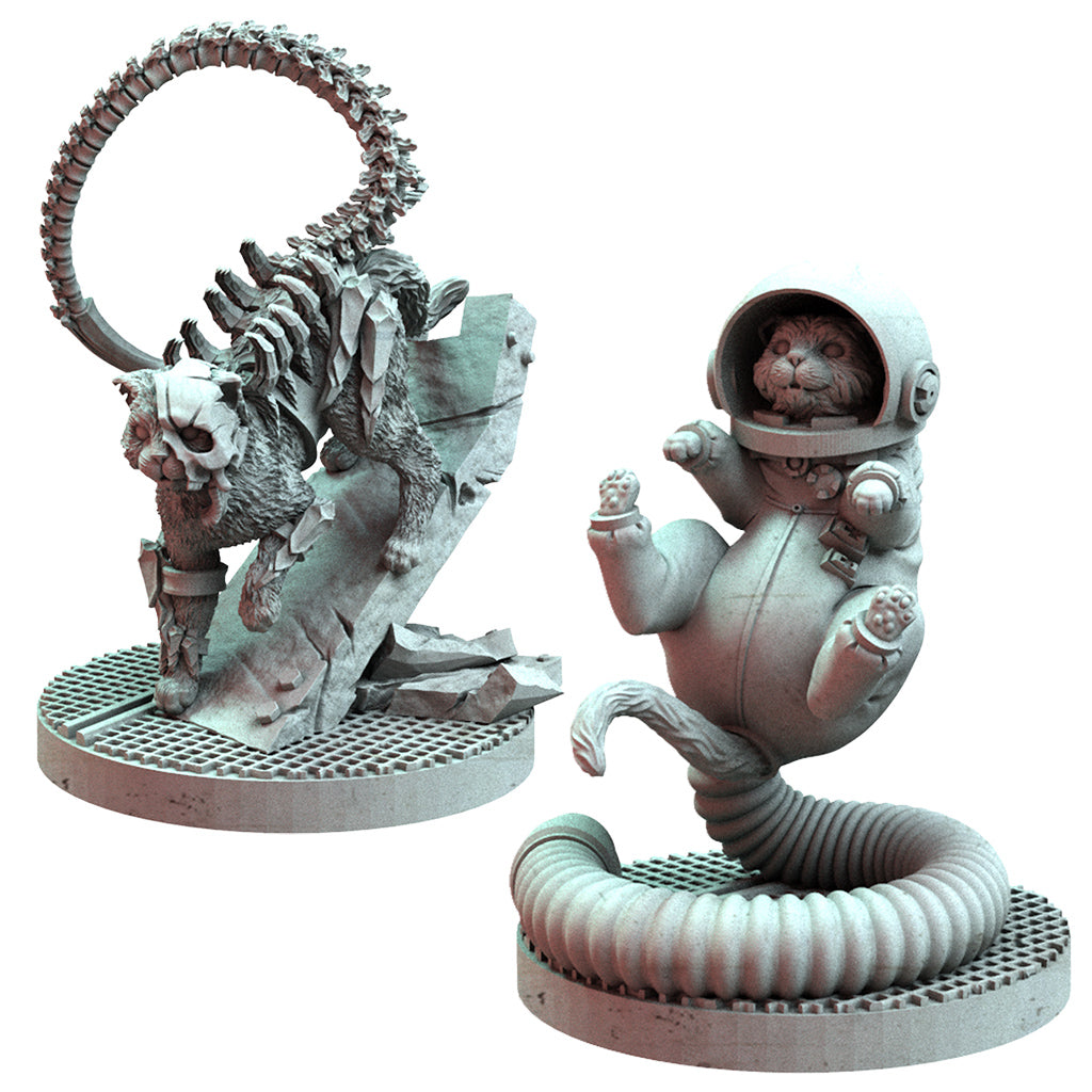 Nemesis: Space Cats board game miniatures and components