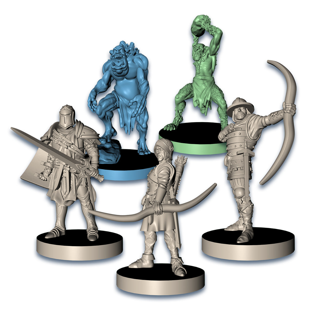 Drako: Knights and Trolls board game character cards