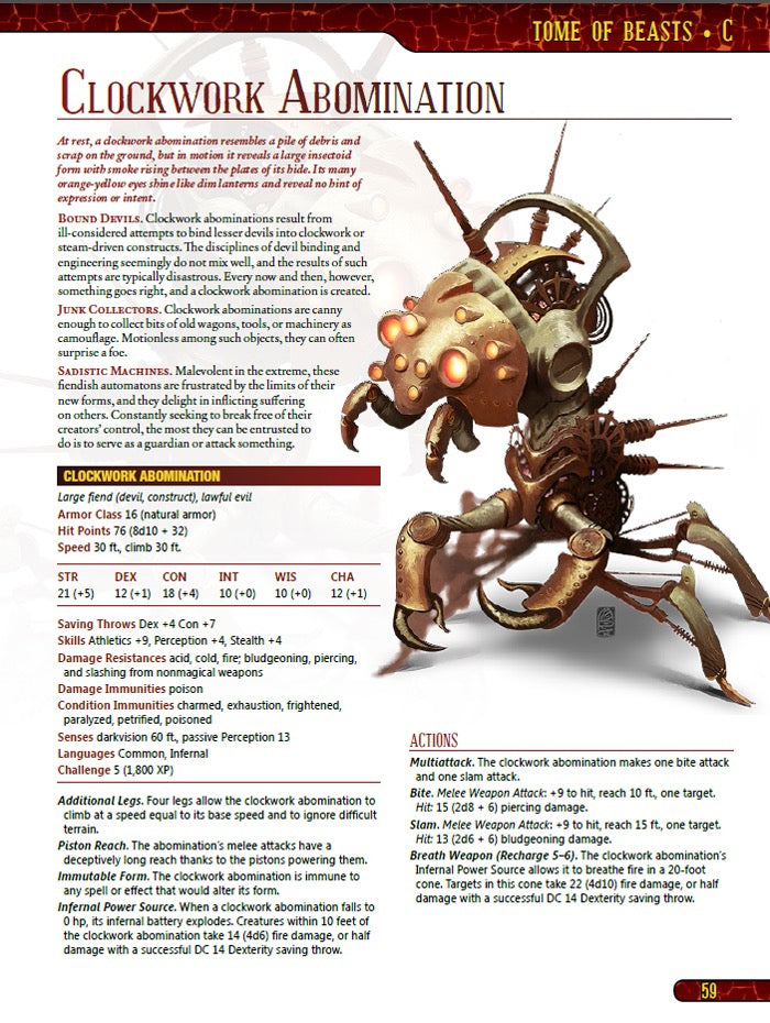 Tome of Beasts 5e