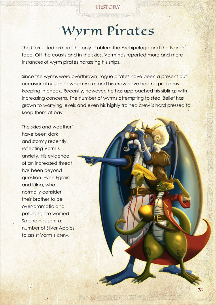 Inspirisles: Overisles RPG back cover with expansion details