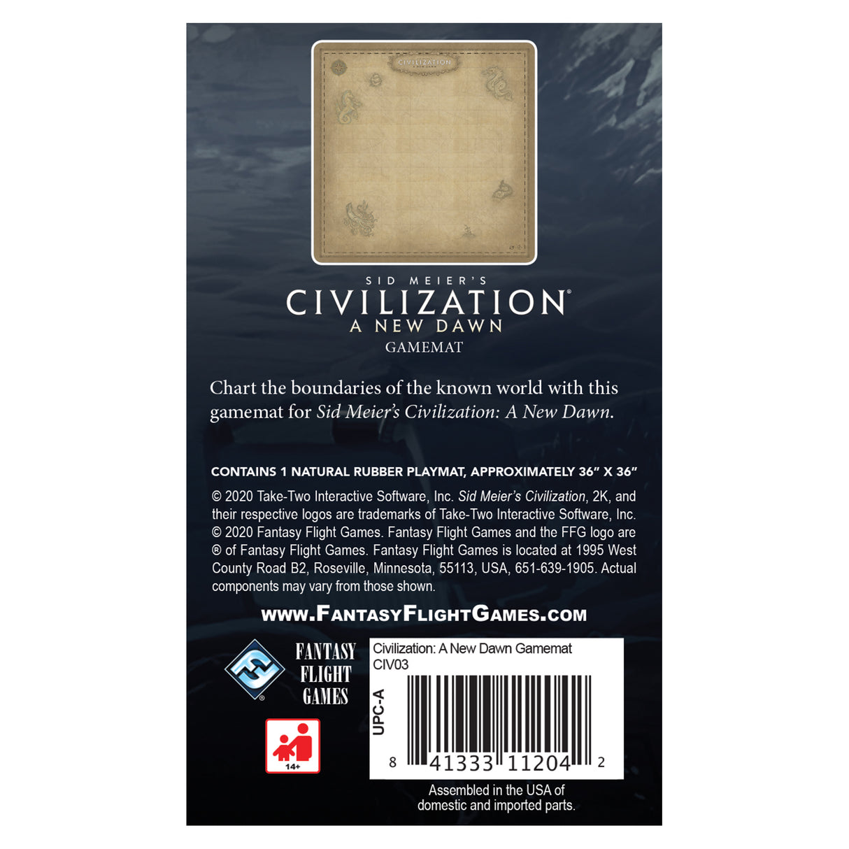 Sid Meier's Civilization: Game Mat detail close-up
