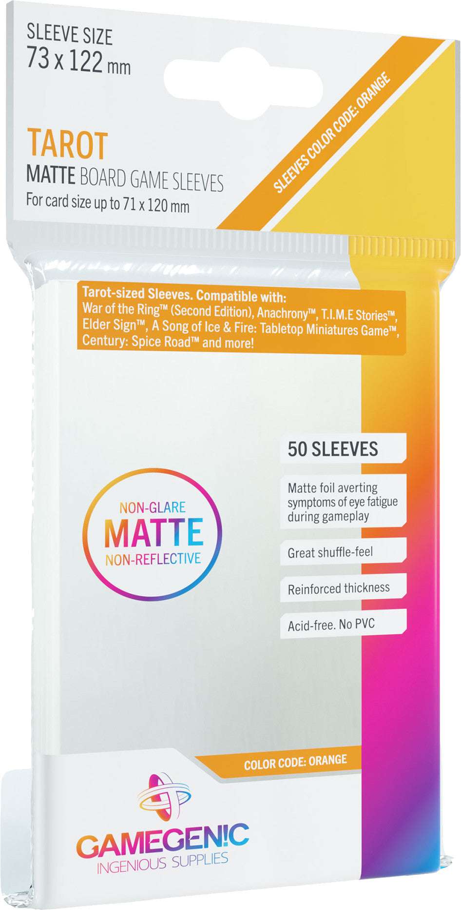 Gamegenic: Sleeve Matte Tarot code: Orange