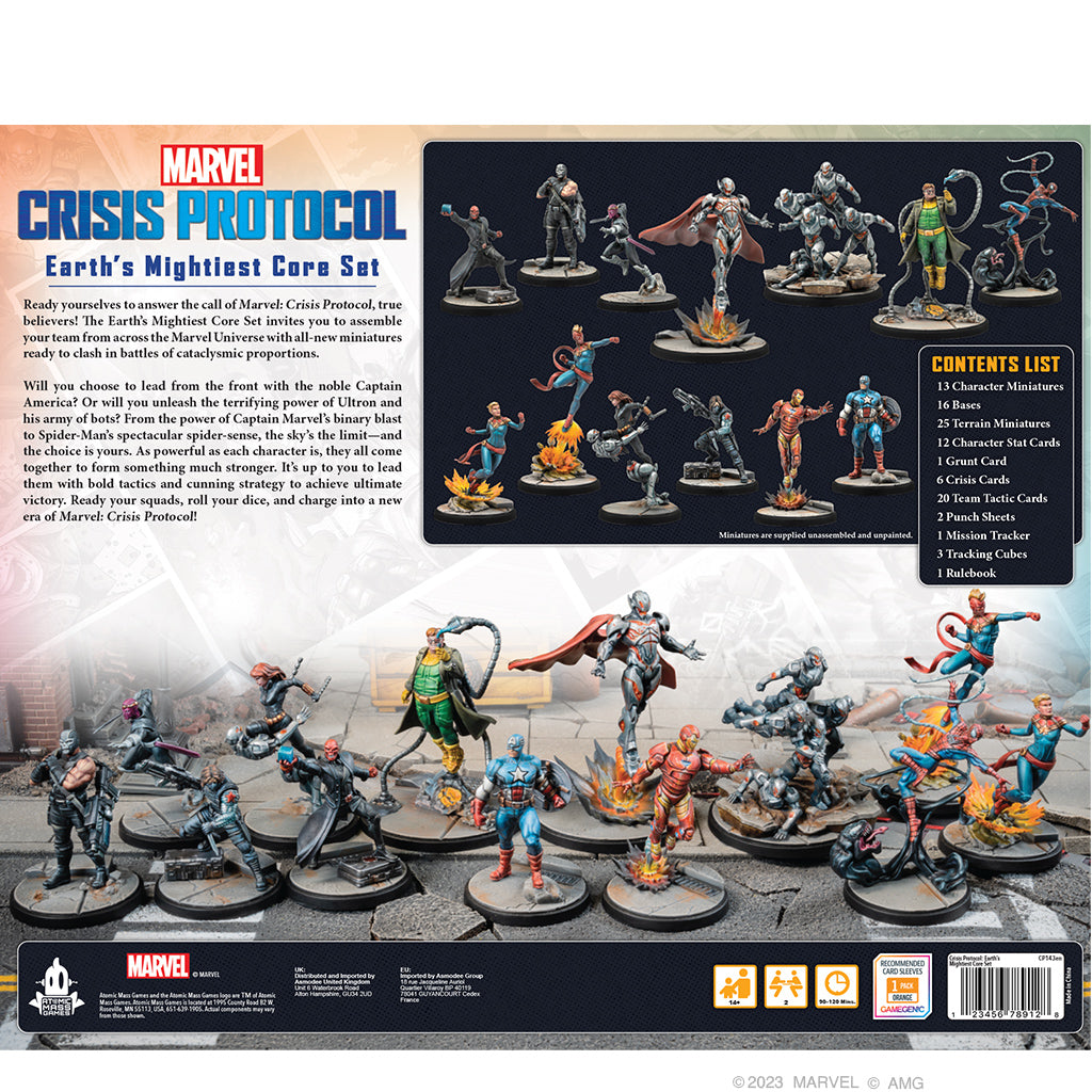Marvel Crisis Protocol complete core set with dice and cards
