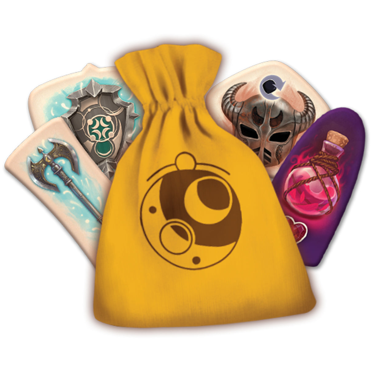 Chronicles of Avel board game character cards and equipment