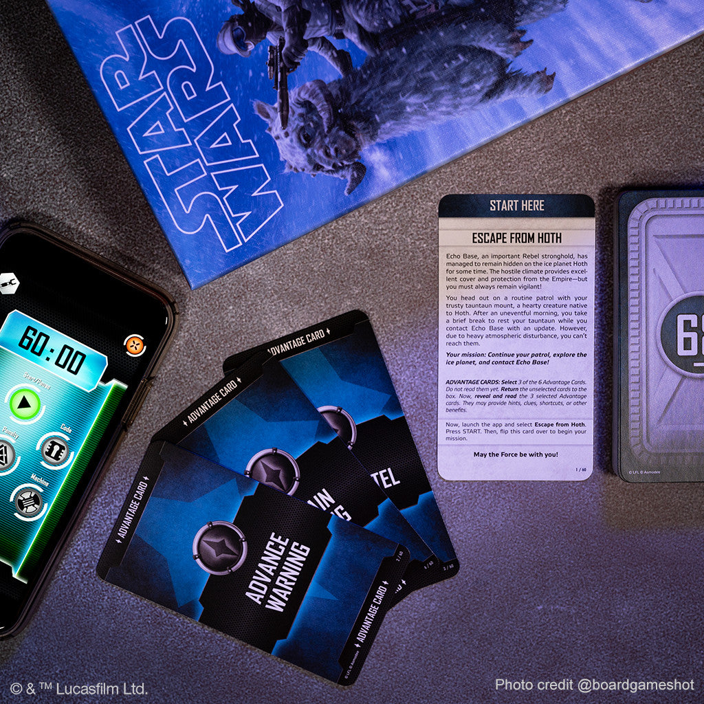 UNLOCK!: Star Wars board game cards with Star Wars characters and scenarios