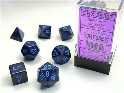 Chessex - Speckled Polyhedral Cobalt 7-die set