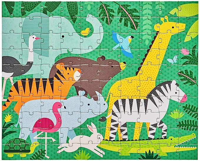 Animal Menagerie Two-Sided on the go Puzzle 49 piece
