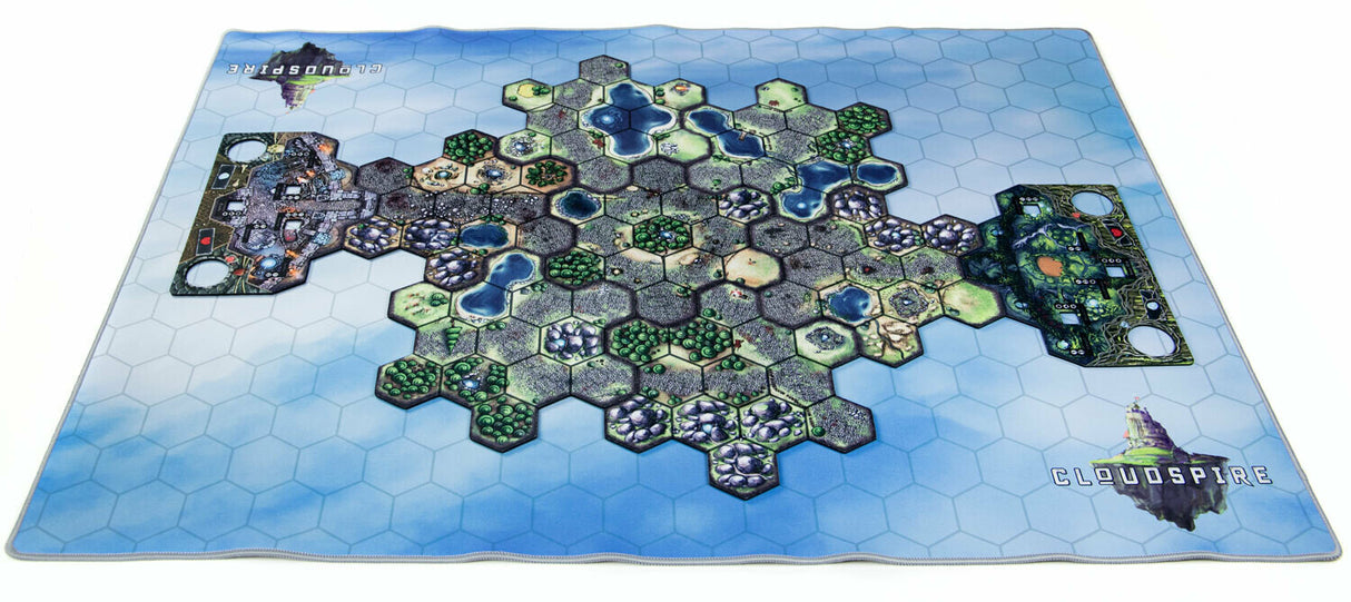 Cloudspire: Cloudspire Playmat showing game board layout