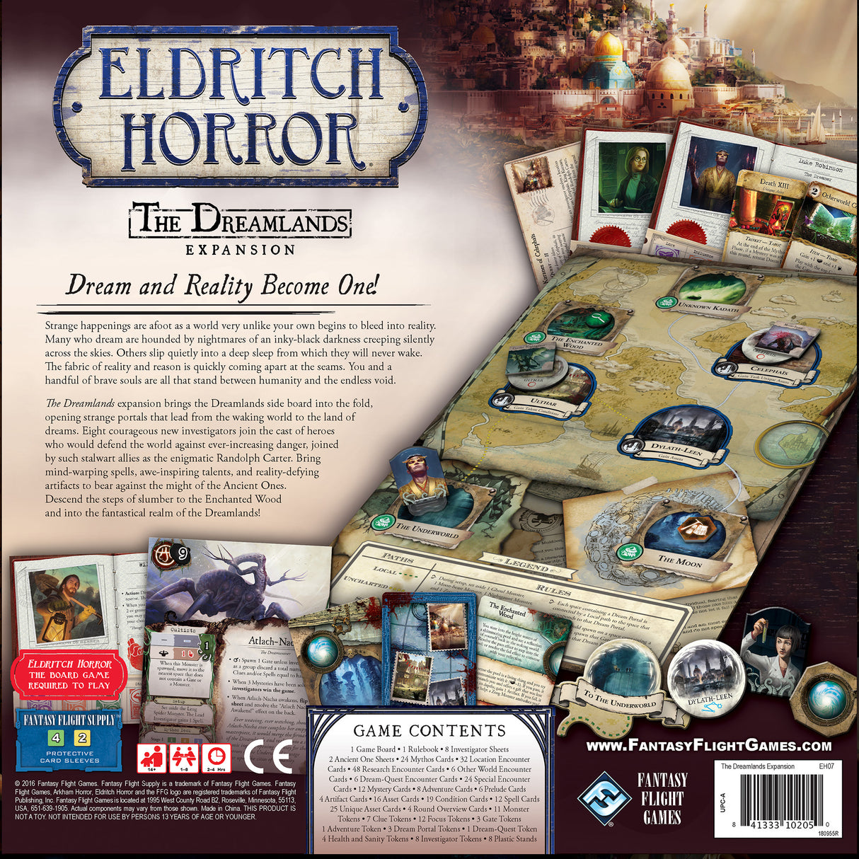 Eldritch Horror The Dreamlands complete expansion content with mystical dreamscape adventures