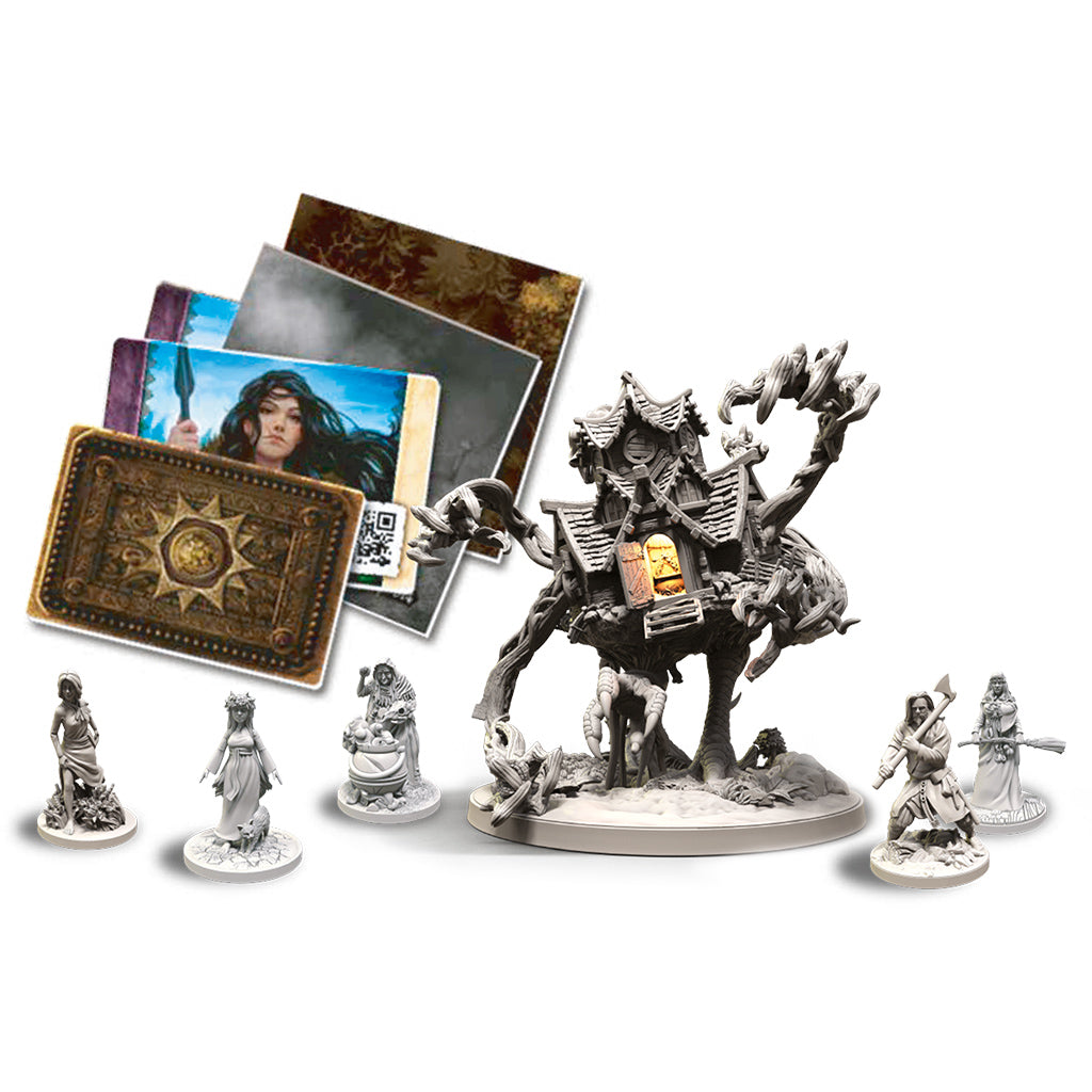 Destinies: Witchwood Expansion board game components and cards