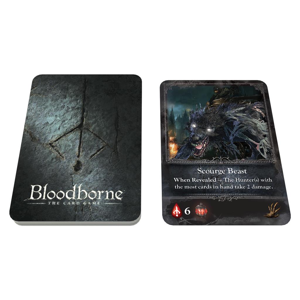 Bloodborne: The Card Game RPG hunter cards and weapon cards display
