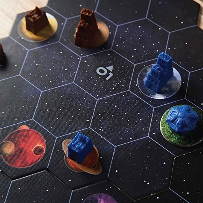 Gaia Project gameplay setup with hexagonal tiles