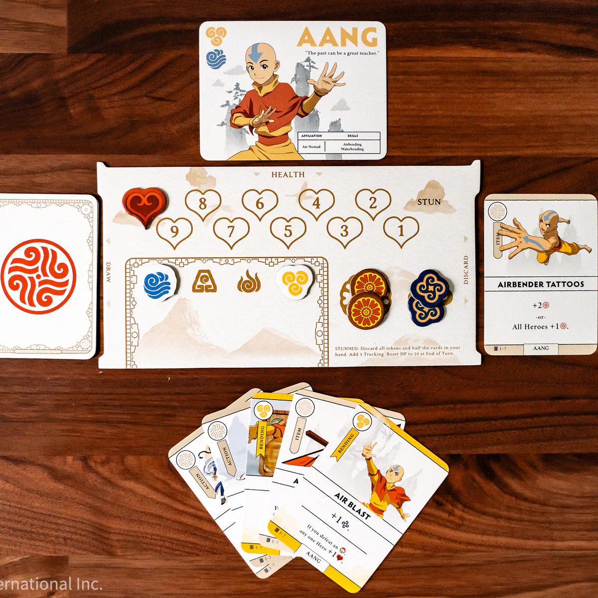 Avatar The Last Airbender Aang's Destiny Aang player board