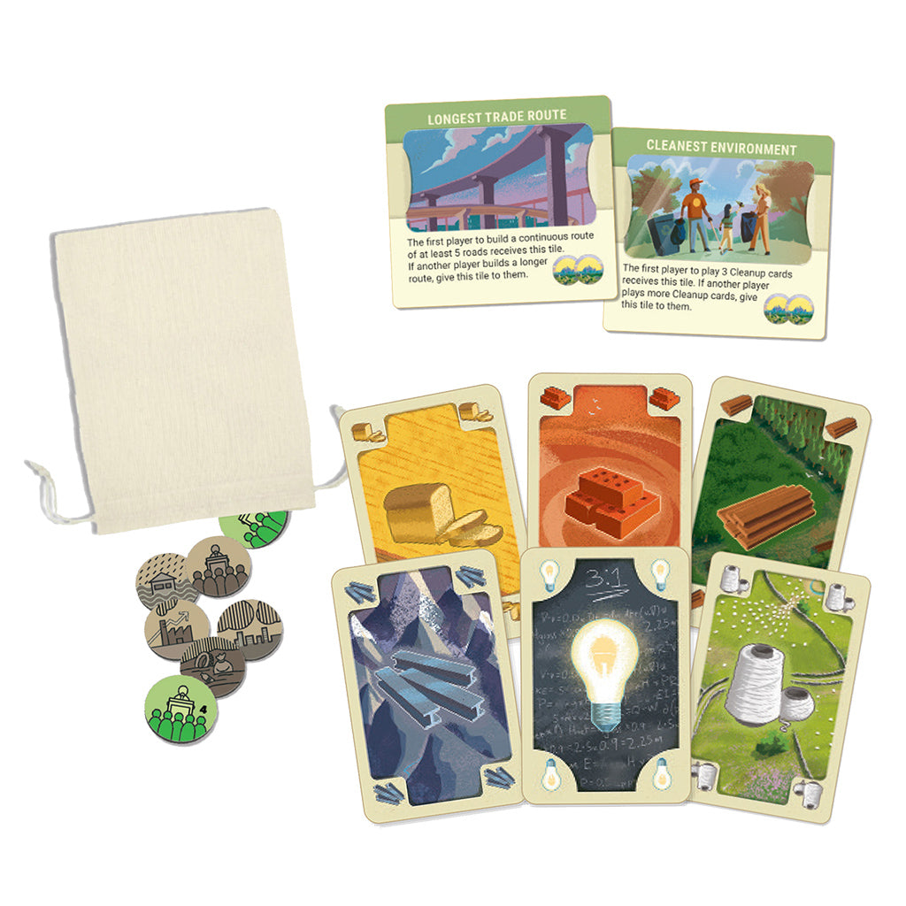 Catan - New Energies game components and cards