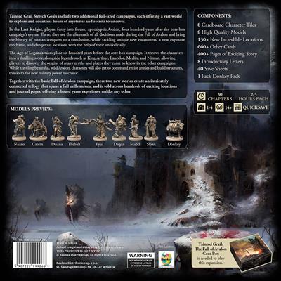 Tainted Grail: Stretch Goals box contents and components