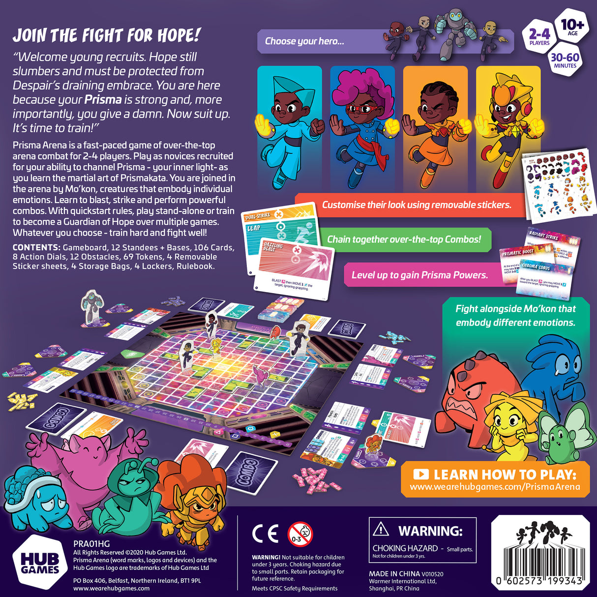 Prisma Arena board game arena setup and gameplay