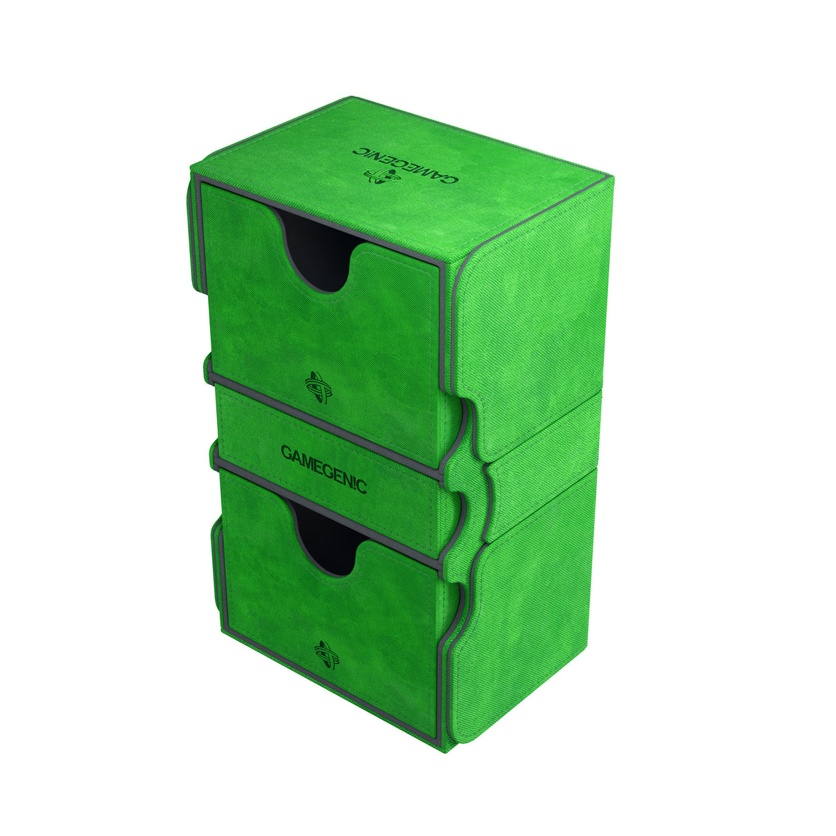Gamegenic: Stronghold Deck Box 200+ Green closed front view