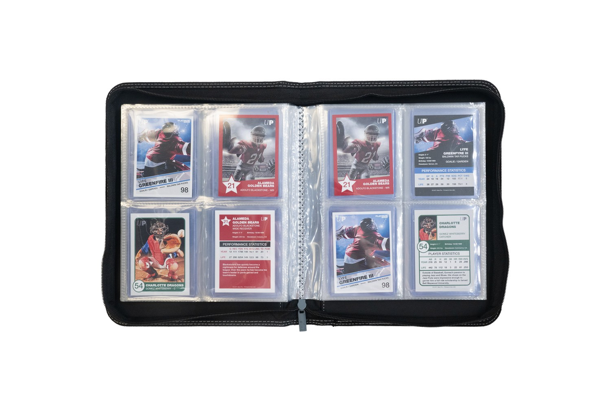 Ultra Pro 4-Pocket Toploader Zippered Premium PRO Binder Black