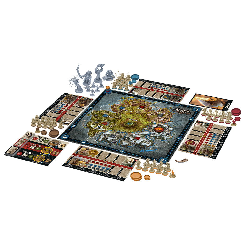 Blood Rage: Core Box Viking miniatures and game board