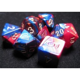Chessex - Gemini Blue-Red/Gold 7-Die Set
