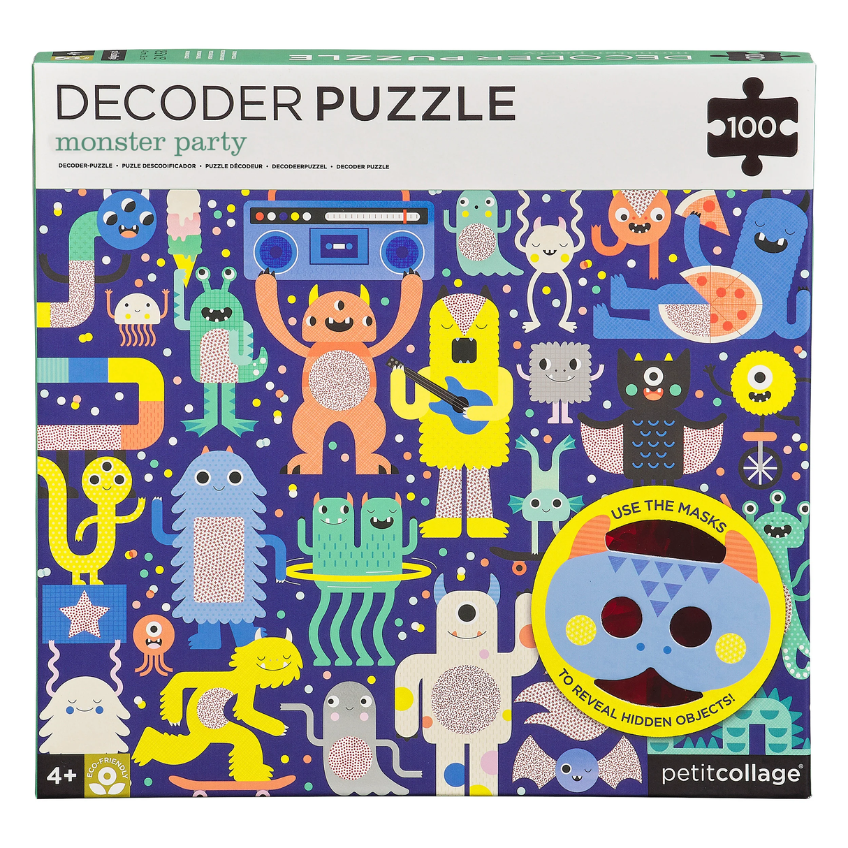 Monster Party - 100 piece Decoder Puzzle Petit Collage