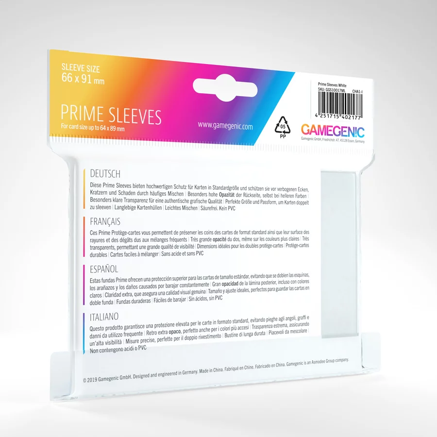 Gamegenic: Prime Sleeves White