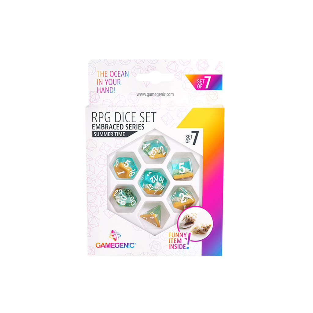 RPG Dice Set Embraced Series - Summer Time Set of 7 | Elderwoods