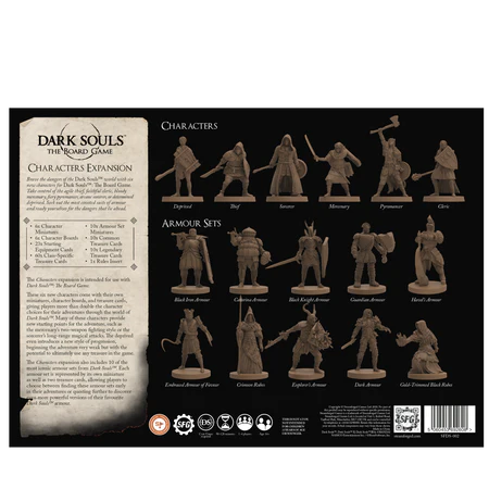 Dark Souls The Board Game Character Expansion detailed character cards and equipment upgrades