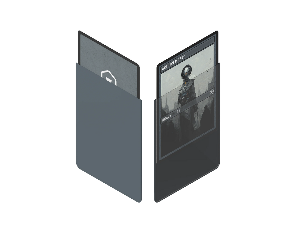 Heavy Play Curv Sleeves - Artificer Grey (100) protective card sleeves for gaming cards