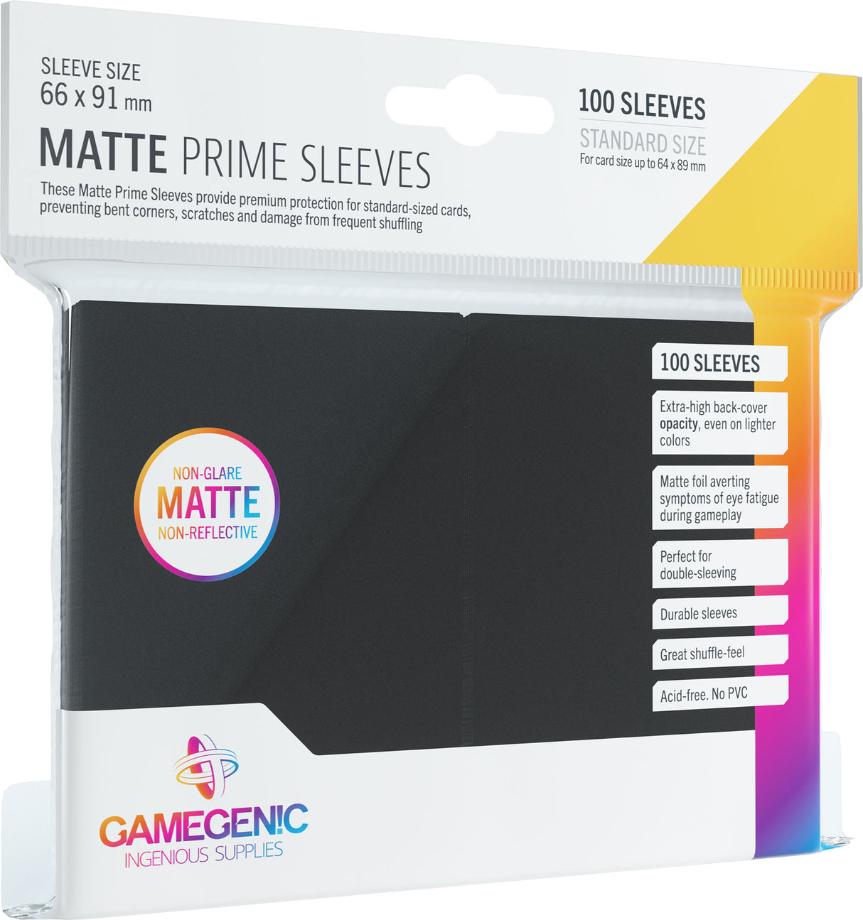 Gamegenic: Matte Prime Sleeve Black