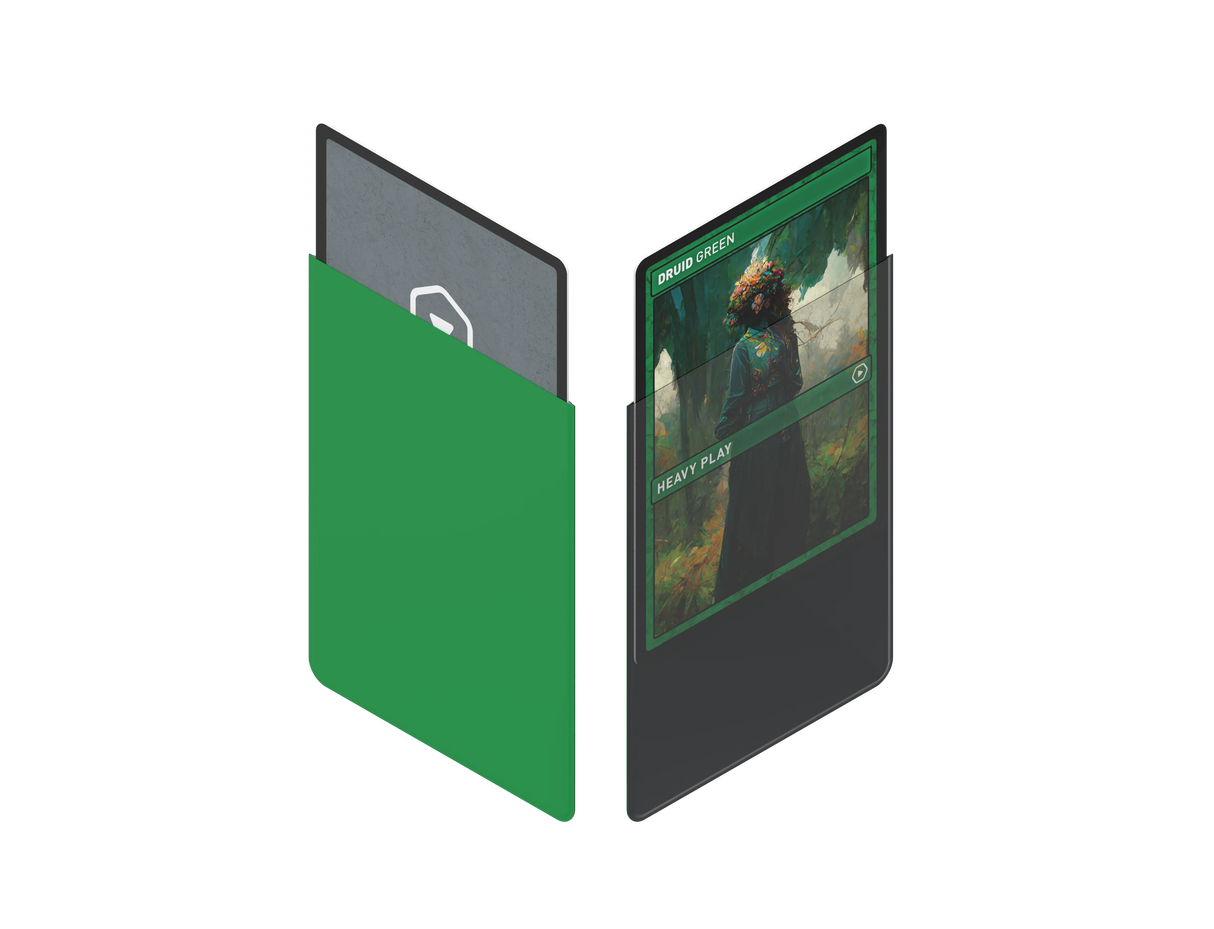 Heavy Play Curv Sleeves - Druid Green (100) protective card sleeves for gaming cards