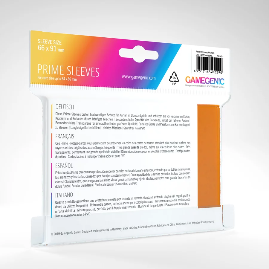 Gamegenic: Prime Sleeves Orange