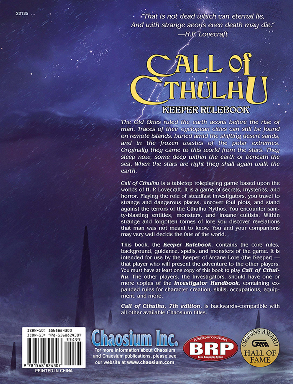 Call of Cthulhu RPG: 7th Edition Hardcover Keeper Rulebook RPG interior pages with rules