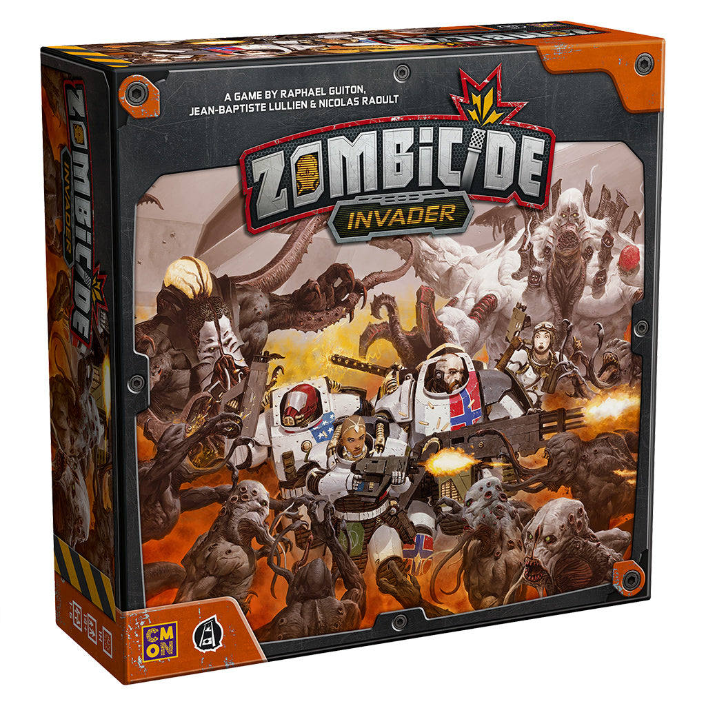 Zombicide Invader survivor miniatures and equipment cards