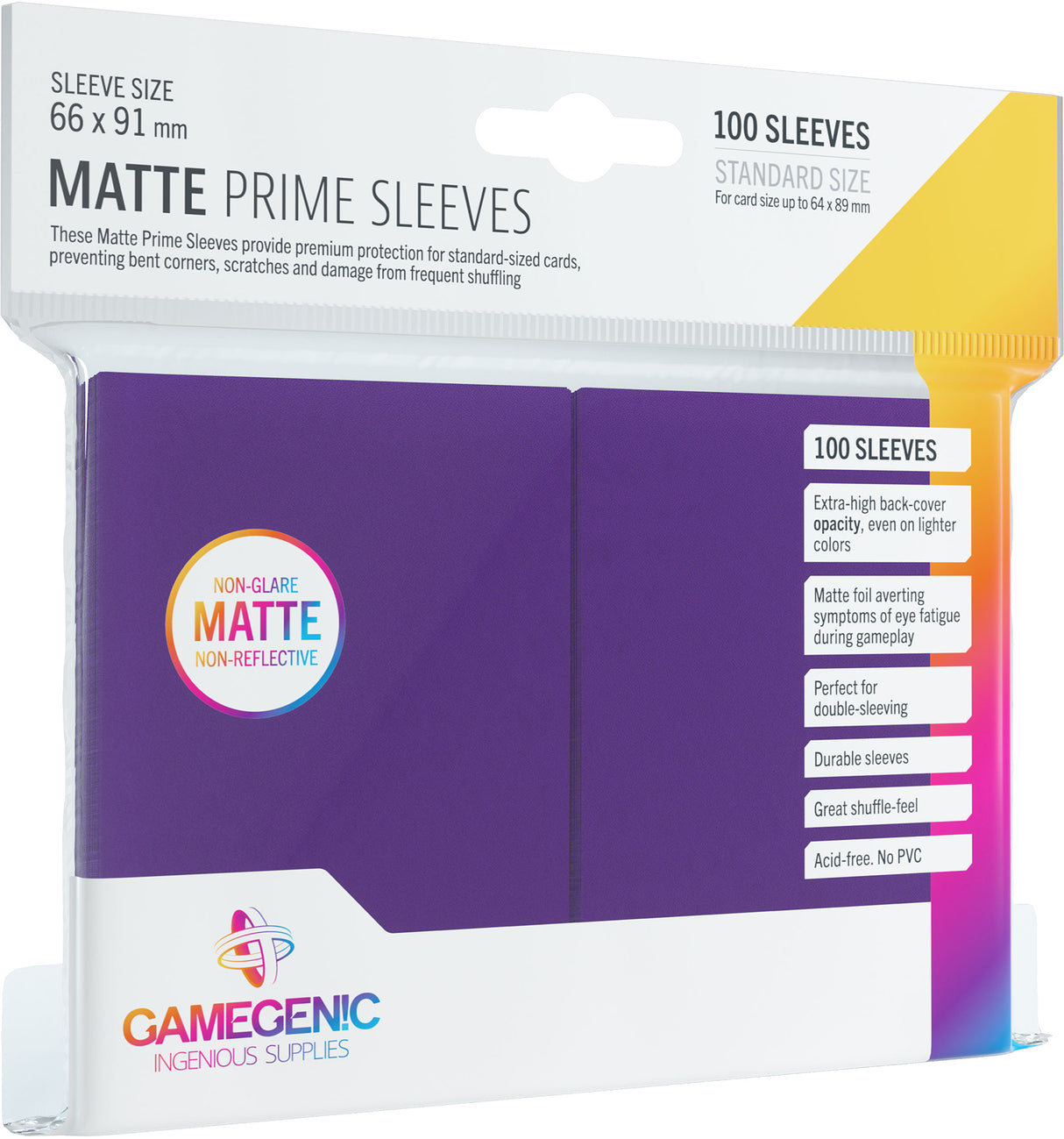Gamegenic: Matte Prime Sleeves Purple