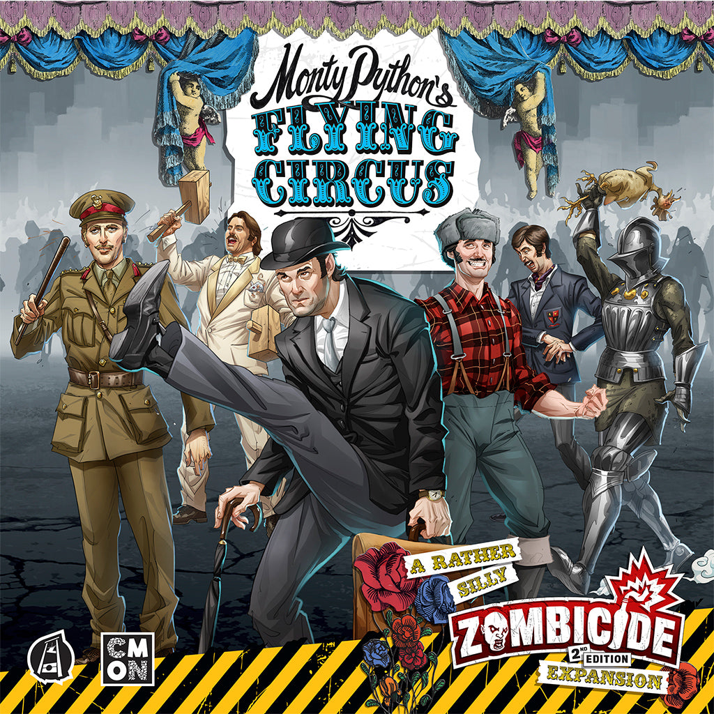 Zombicide: Monty Python's Flying Circus survivor cards and abilities