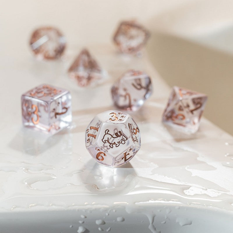 Dogs Dice Set Bubbles by Q-Workshop