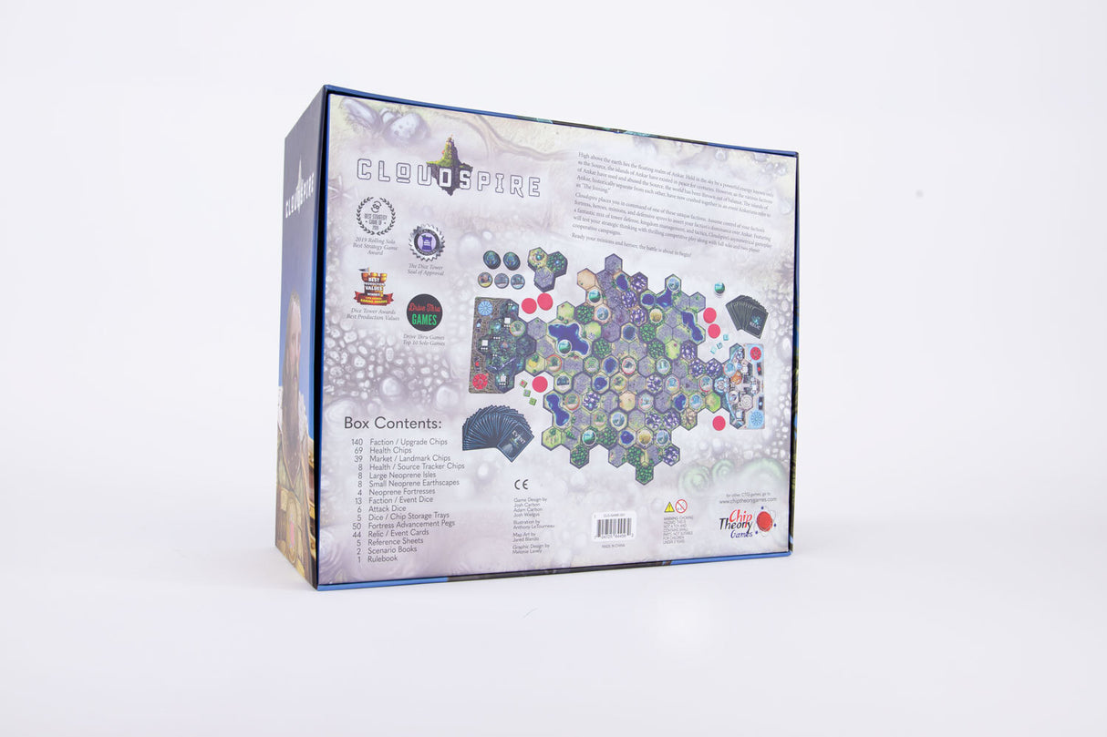 Cloudspire tactical gameplay with modular board configuration