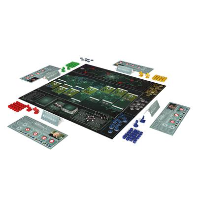 Spectre: 007 Board Game game components and cards