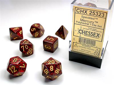 Chessex - Speckled Polyhedral Mercury 7-die set