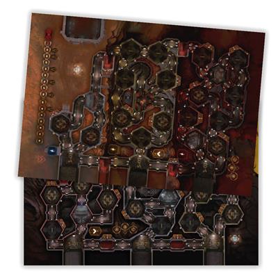 Nemesis Lockdown game board and modular base tiles