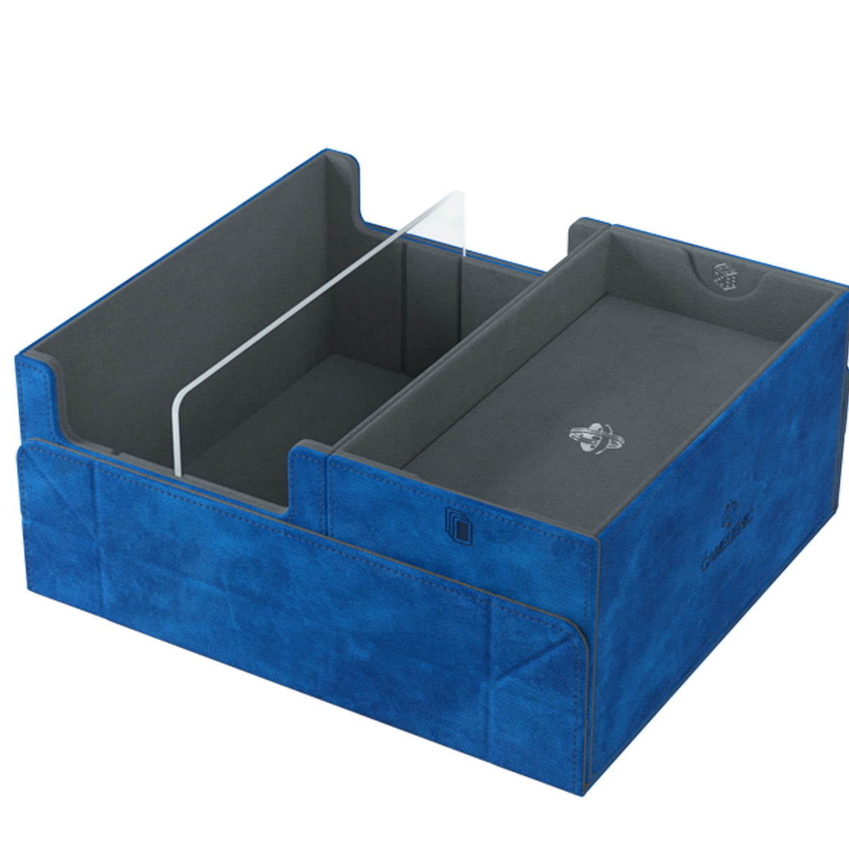 Gamegenic: Games Lair 600+ Blue storage box showing interior compartments