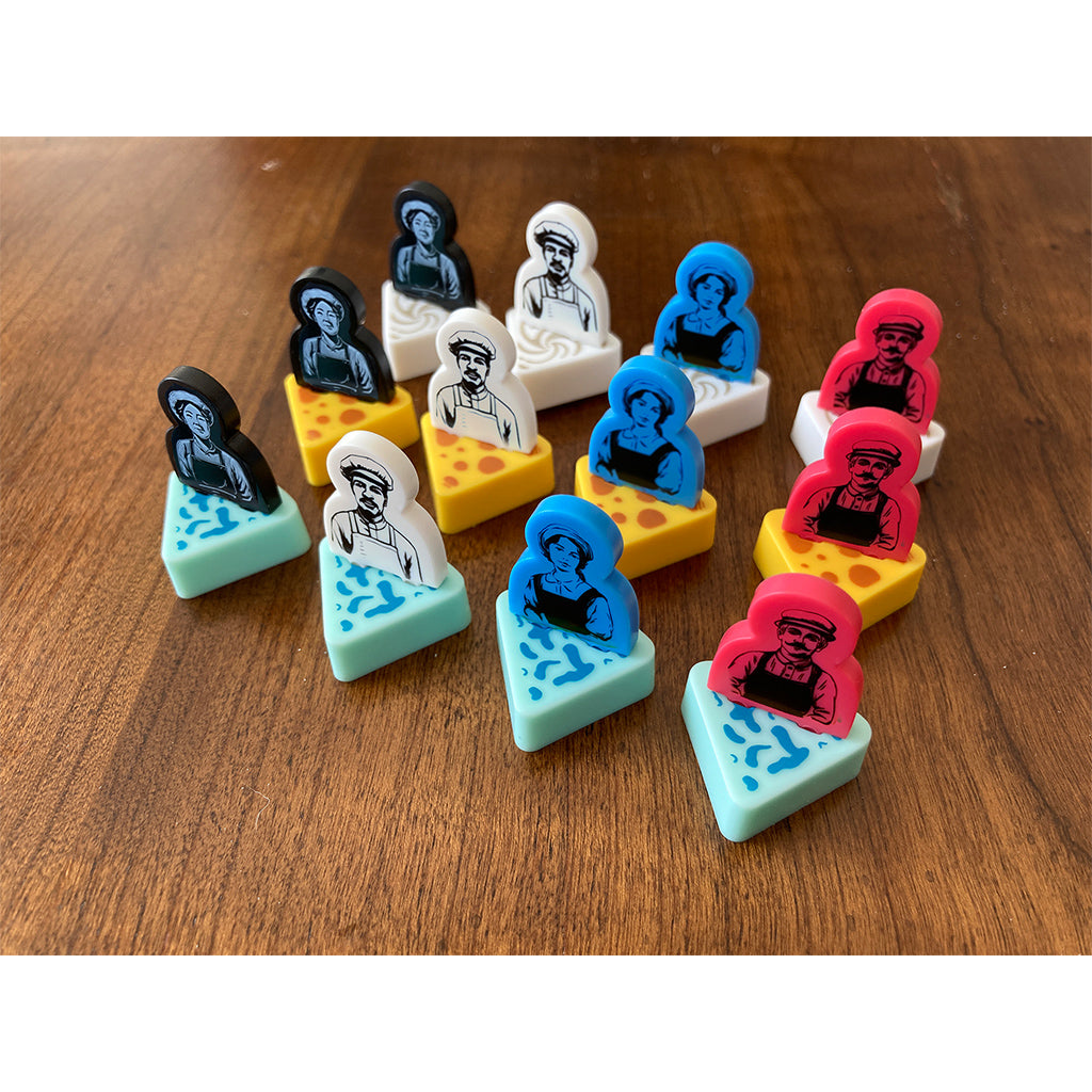 Fromage game board and cheese tokens