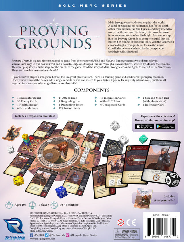 Solo Hero: Proving Grounds board game combat and challenges
