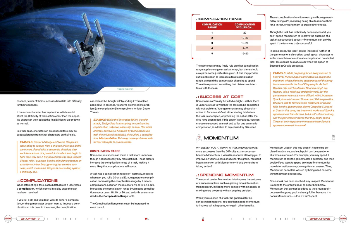 Star Trek Adventures RPG: 2nd Edition - Core Rulebook RPG interior pages with mission guidelines