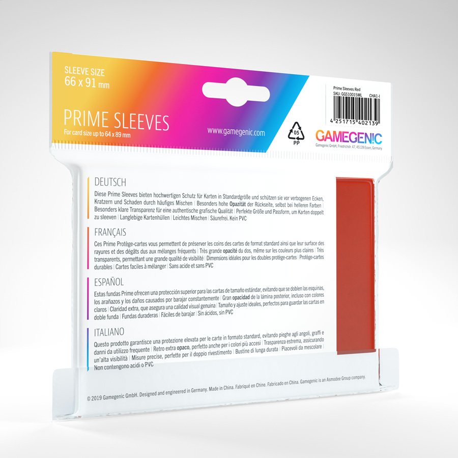Gamegenic: Prime Sleeves Red