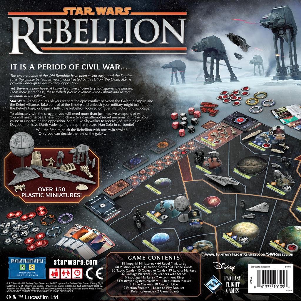Star Wars: Rebellion box contents and components