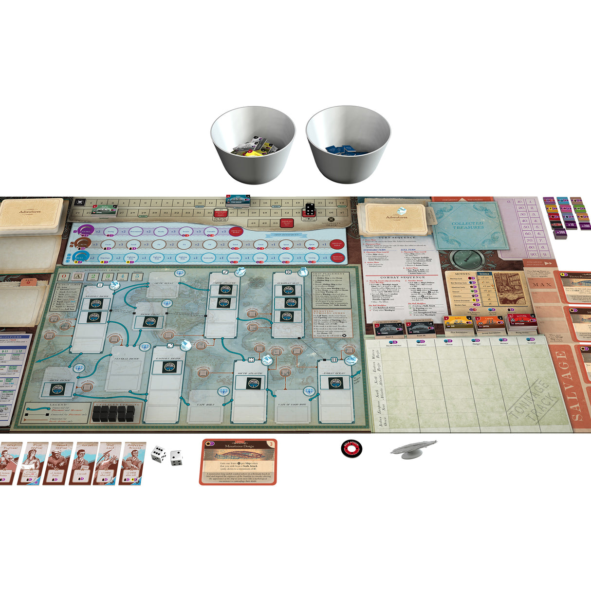 Nemo's War gameplay setup with ocean map